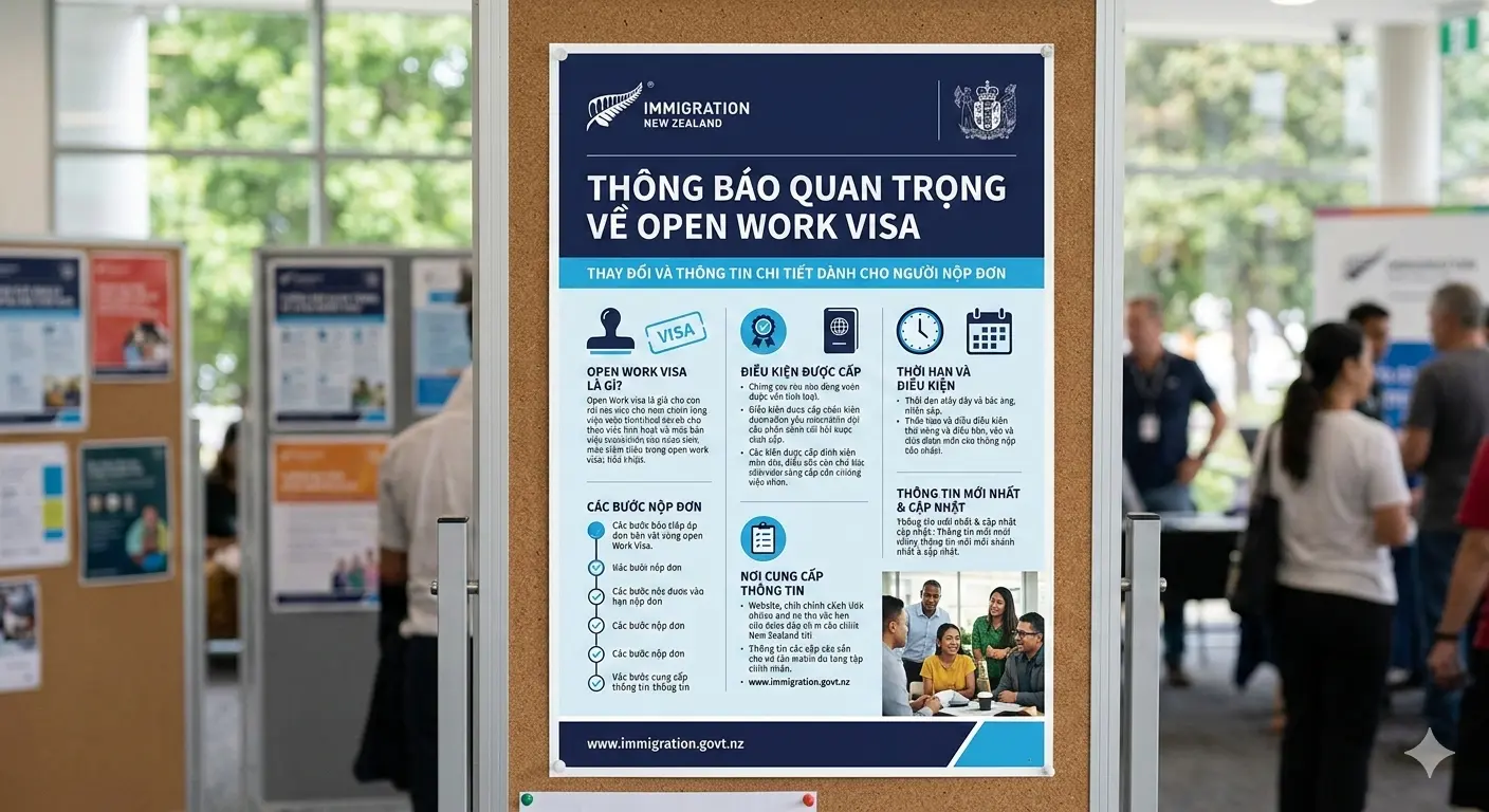 [24.2.26] Điều kiện làm việc đối với Open Work Visa New Zealand sẽ có thay đổi quan trọng